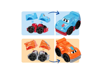 Mega Bloks First Builders Build and Race Rig Toy Blocks, 19 Pieces