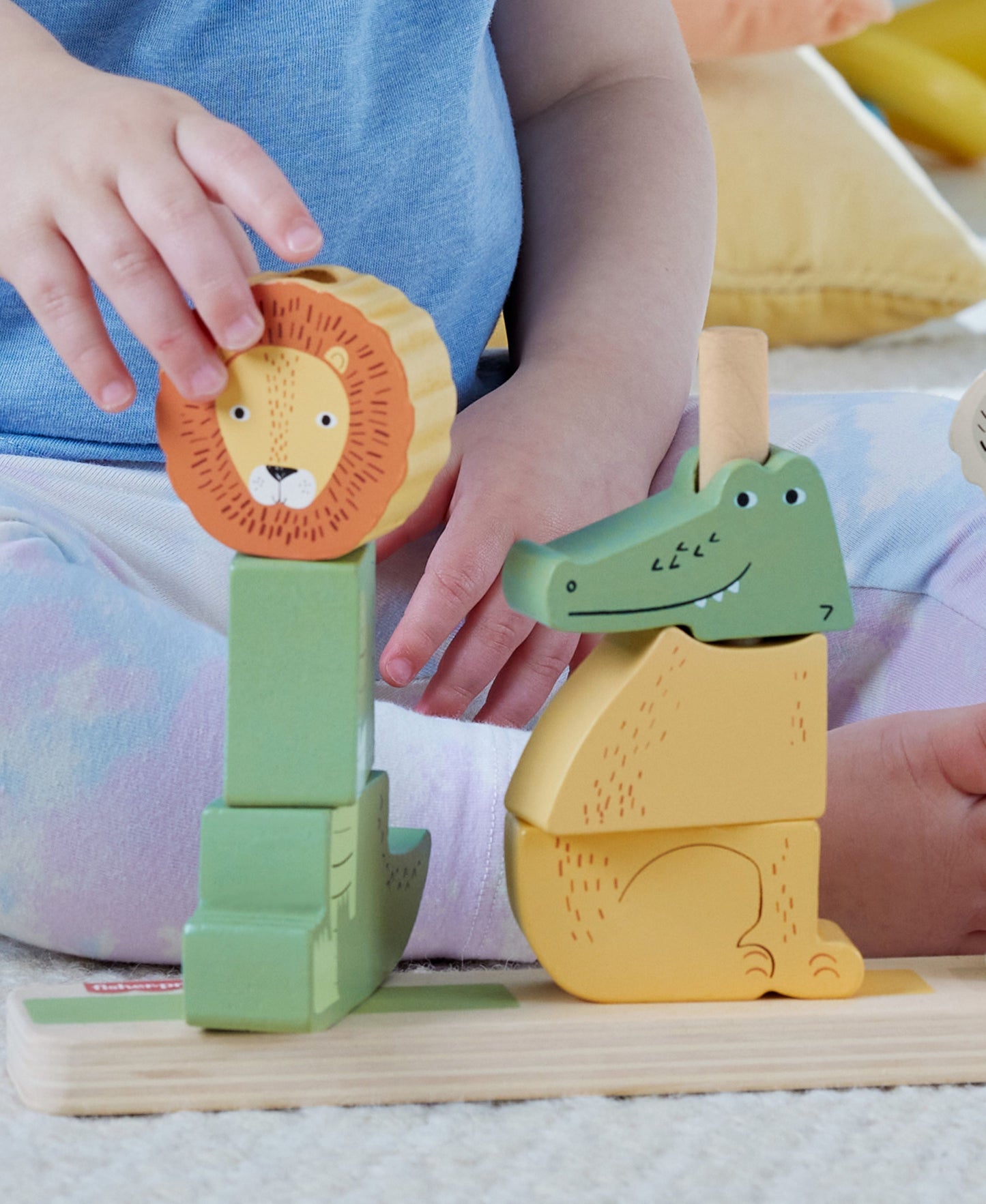 Fisher-Price Wooden Stack & Sort Animals – Eco-Friendly Toddler Toy