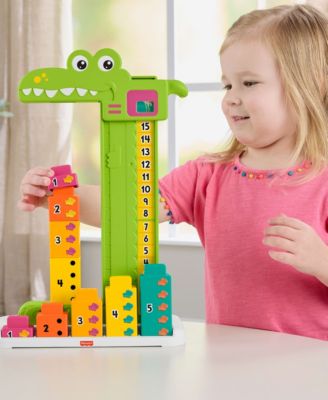 Fisher-Price Adding Alligator - Educational Toy Stacking Blocks - 10 Pieces