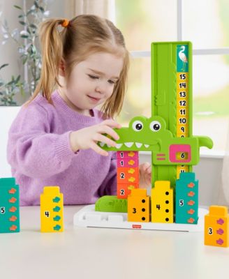 Fisher-Price Adding Alligator - Educational Toy Stacking Blocks - 10 Pieces