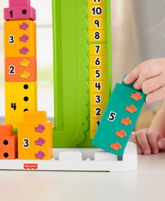 Fisher-Price Adding Alligator - Educational Toy Stacking Blocks - 10 Pieces