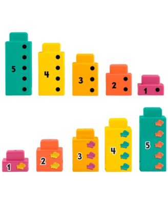 Fisher-Price Adding Alligator - Educational Toy Stacking Blocks - 10 Pieces