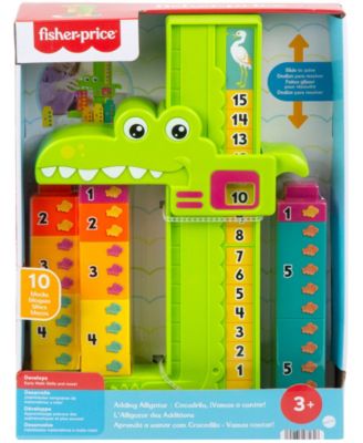 Fisher-Price Adding Alligator - Educational Toy Stacking Blocks - 10 Pieces