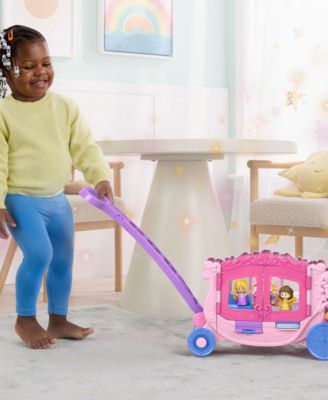 Fisher-Price Little People Disney Princess Musical Carriage with Belle and Rapunzel Figures