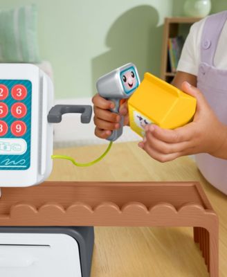 Fisher Price Laugh and Learn Count and Shop Cash Register Interactive Toddler Toy, 20 Pieces