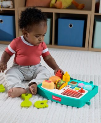 Fisher-Price Laugh and Learn 4-in-1 Snack Cart Walker with 14 Play Pieces