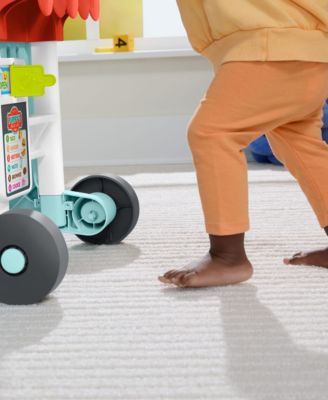 Fisher-Price Laugh and Learn 4-in-1 Snack Cart Walker with 14 Play Pieces