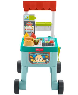 Fisher-Price Laugh and Learn 4-in-1 Snack Cart Walker with 14 Play Pieces