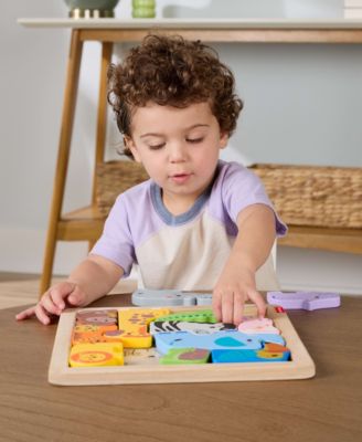 Fisher Price 13 pc Wooden Animal Shape-Sorting Puzzle