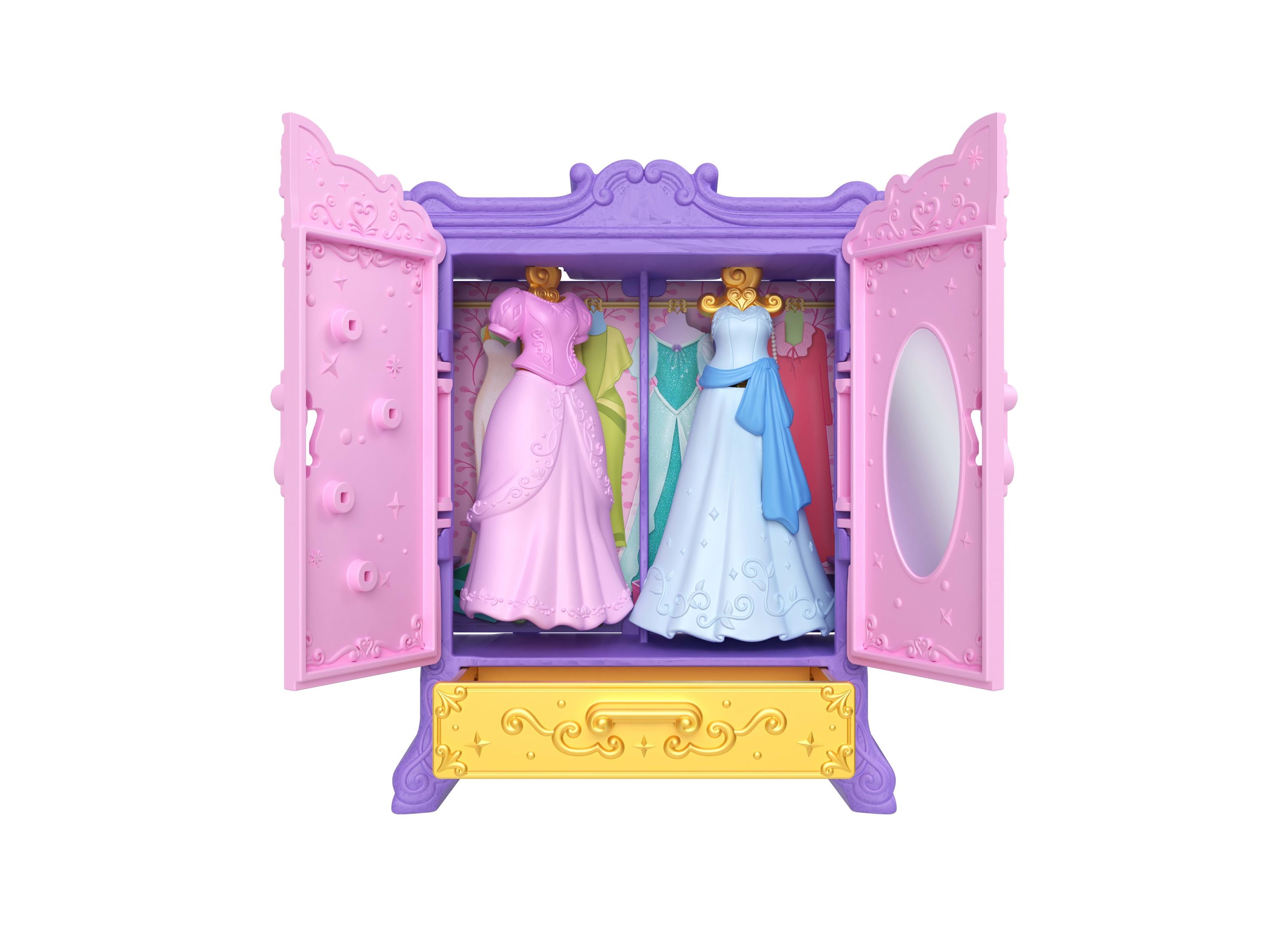 Disney Princess Royal Wardrobe Set - Ariel and Tiana Dolls – Toys