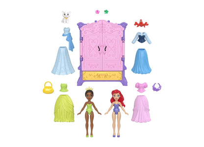 Disney Princess Royal Wardrobe Set - Ariel and Tiana Dolls