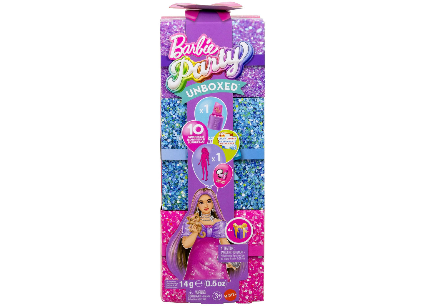 Barbie Party Unboxed - Glam Series with 10 Sparkle Surprises