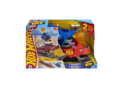 Hot Wheels Ultimate Dual Dragon Transporter Toy Cars