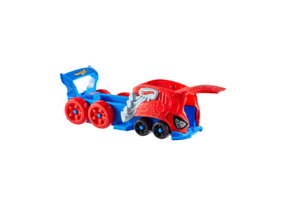 Hot Wheels RacerVerse Character Launcher with Spider-Man and Minecraft Toy Car