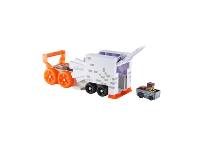 Hot Wheels RacerVerse Character Launcher with Spider-Man and Minecraft Toy Car