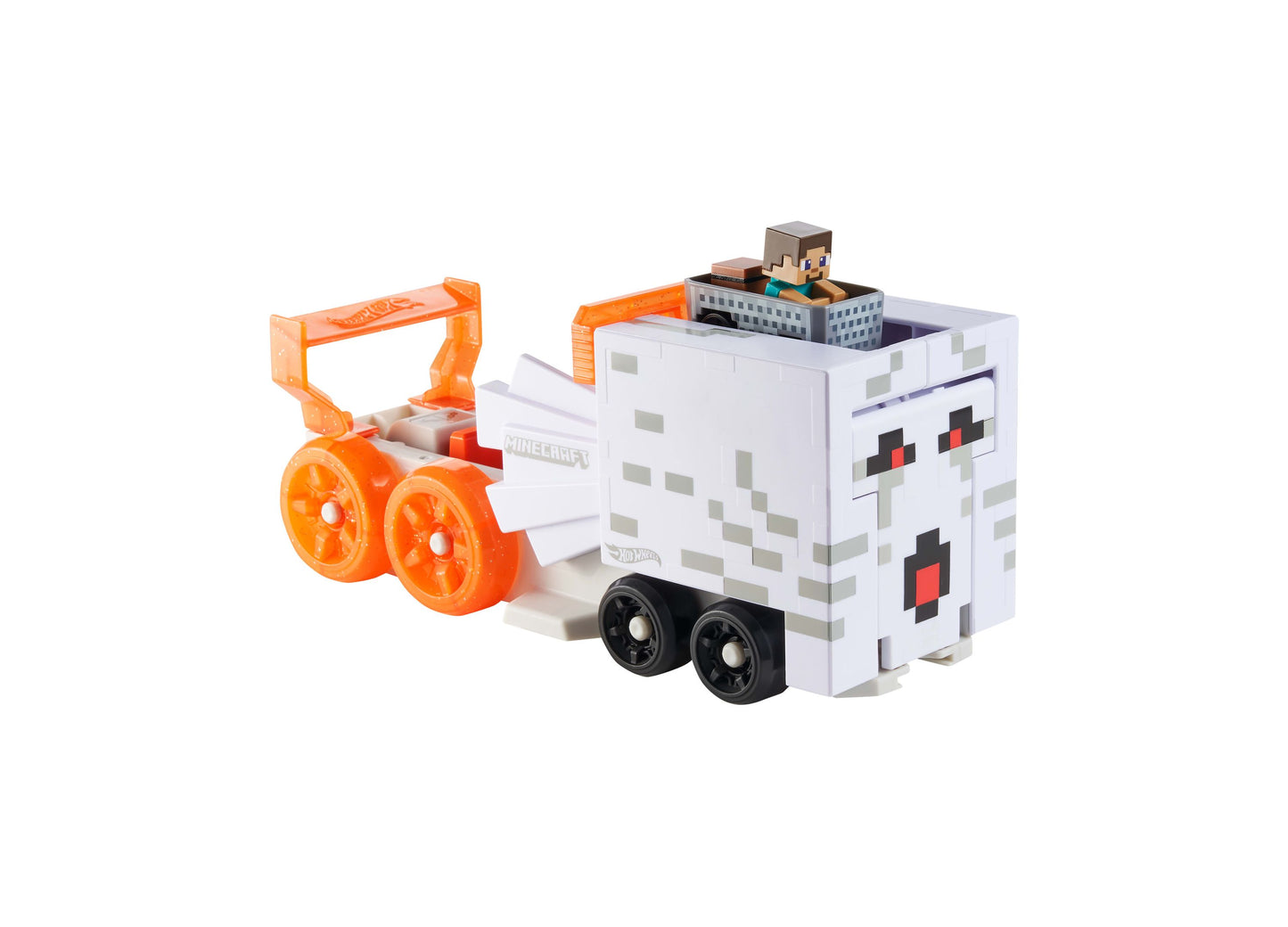 Hot Wheels RacerVerse Character Launcher with Spider-Man and Minecraft Toy Car