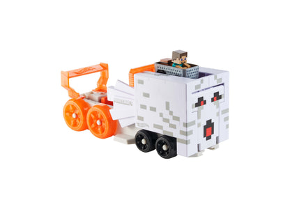 Hot Wheels RacerVerse Character Launcher with Spider-Man and Minecraft Toy Car