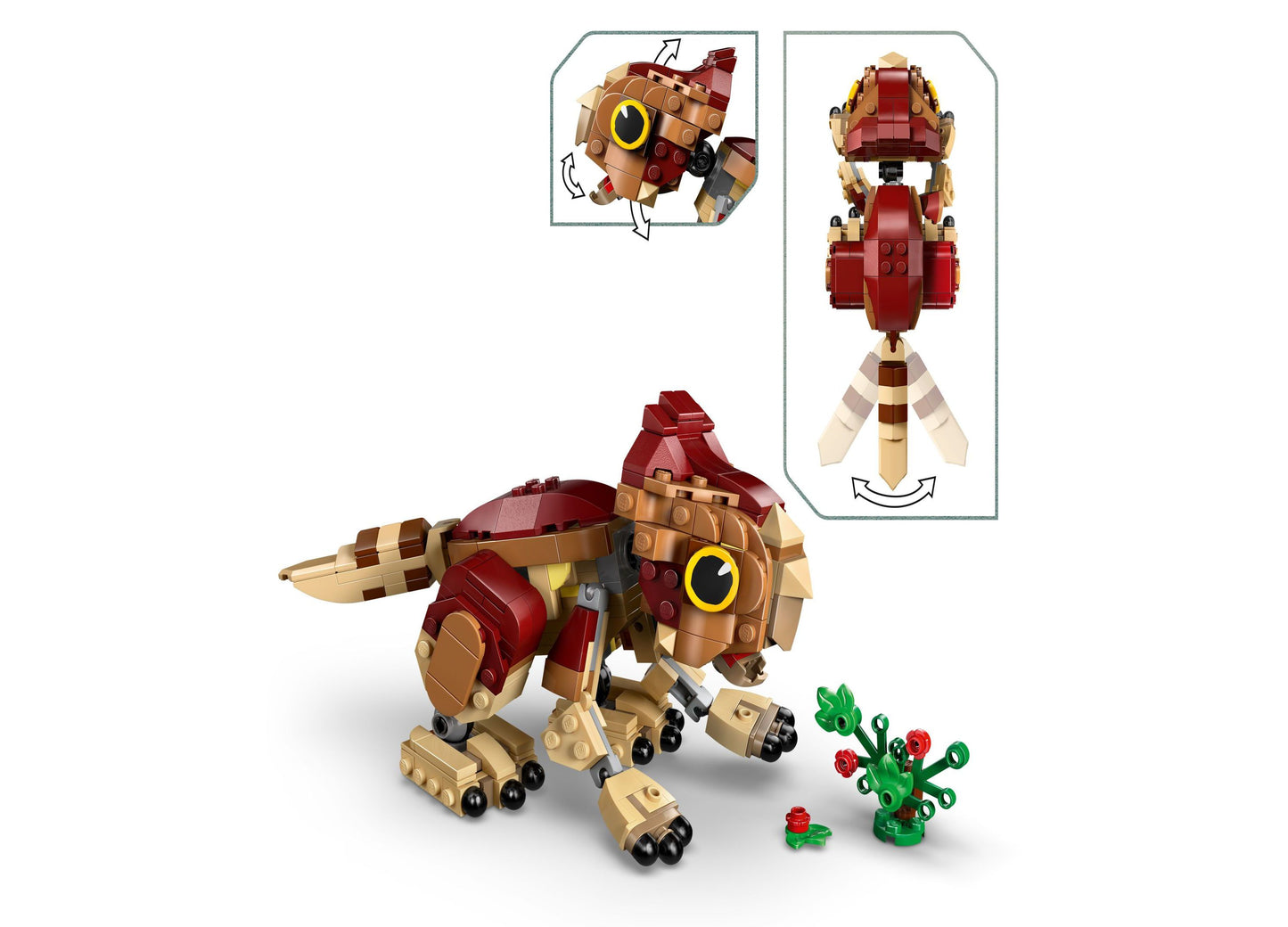 LEGO Jurassic World Baby Dinosaur Dolores 76970 - Poseable Aquilops Model, 339 Pieces