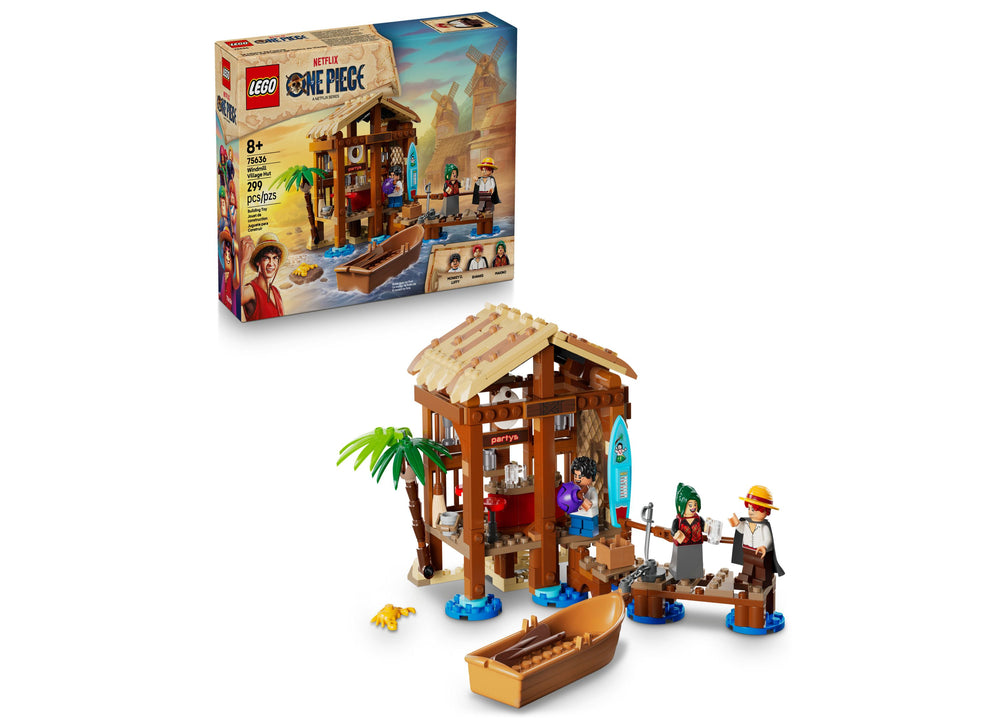 LEGO ONE PIECE Windmill Village Hut Adventure Set 299 Pieces - Model 75636