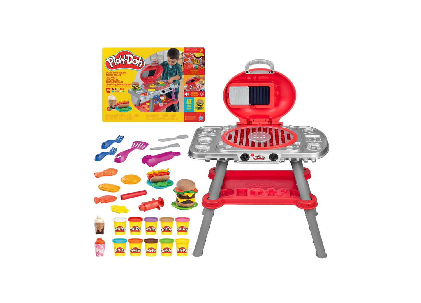 Play-Doh Sizzlin' Grill BBQ Playset with Sizzling Lights & Sounds
