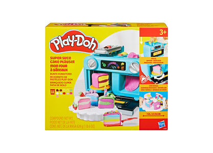 Play-Doh Super Slice Cake Playset with Spinning Oven - 17-Piece Set