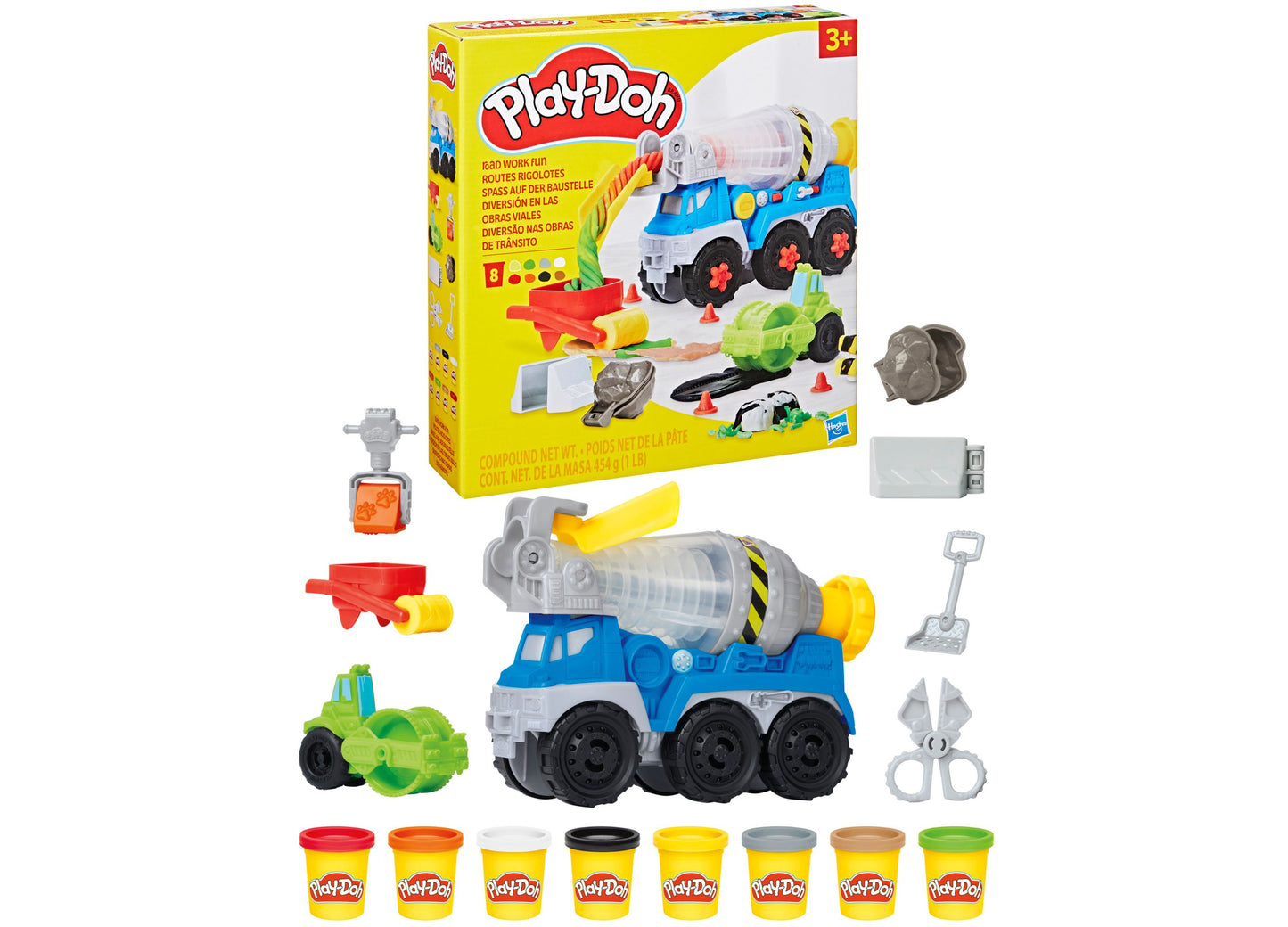Play-Doh Road Work Fun Playset with Cement Mixer and Accessories
