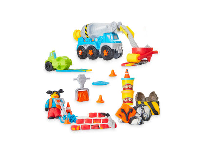 Play-Doh Road Work Fun Playset with Cement Mixer and Accessories