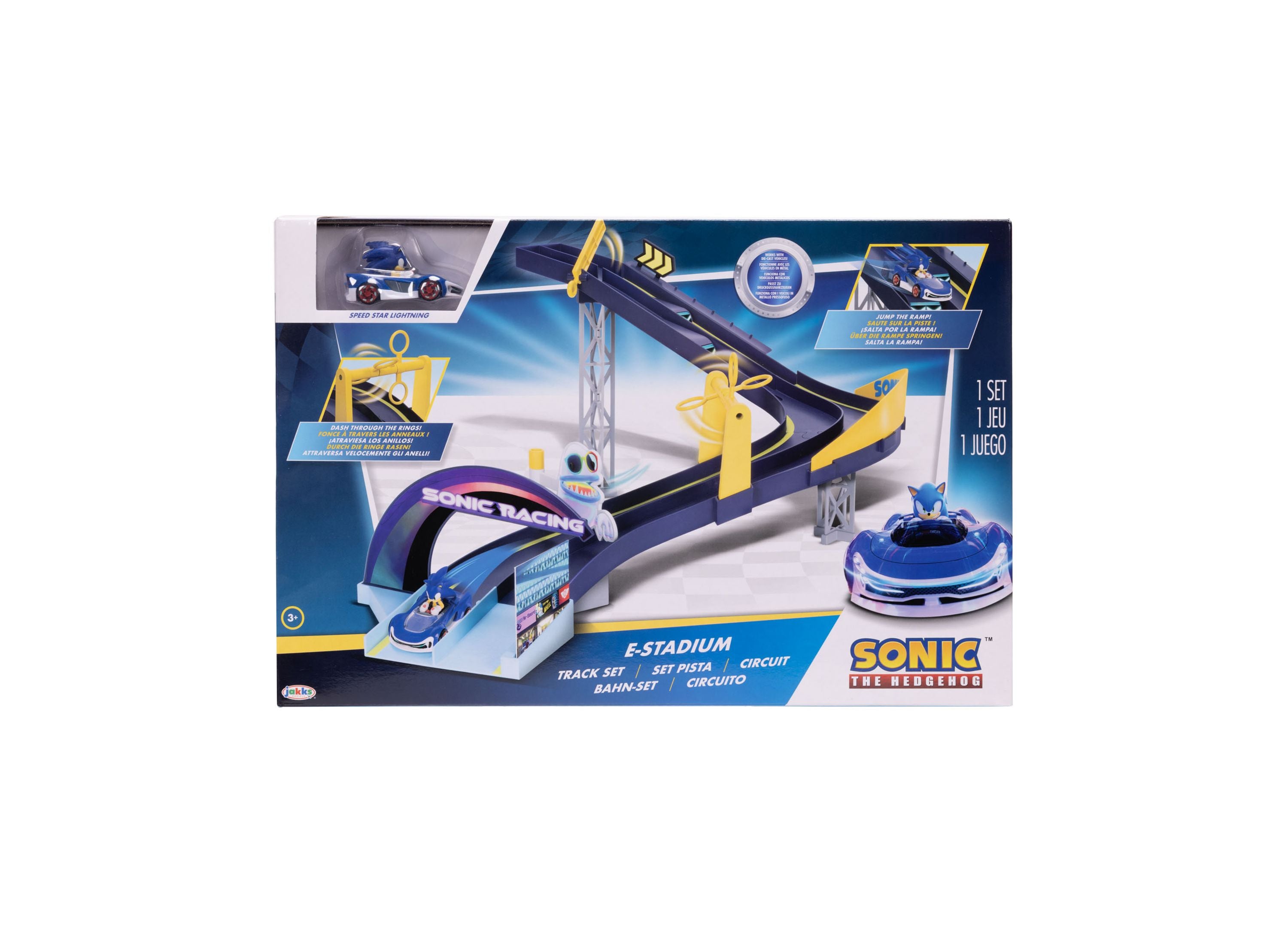 Sonic E-Stadium 1:64 Scale Die-Cast Racing Track Set – Toys