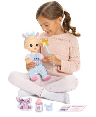 Disney Darlings 13-inch Interactive Feature Doll with glittery eyes, pink outfit, and accessories including wand and ...