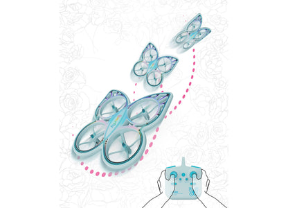 Sharper Image Remote Control Lumofly Butterfly Stunt Drone