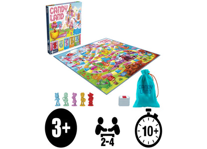 Hasbro Gaming Candy Land Classic Edition Board Game with colorful game board, gingerbread character movers, and...