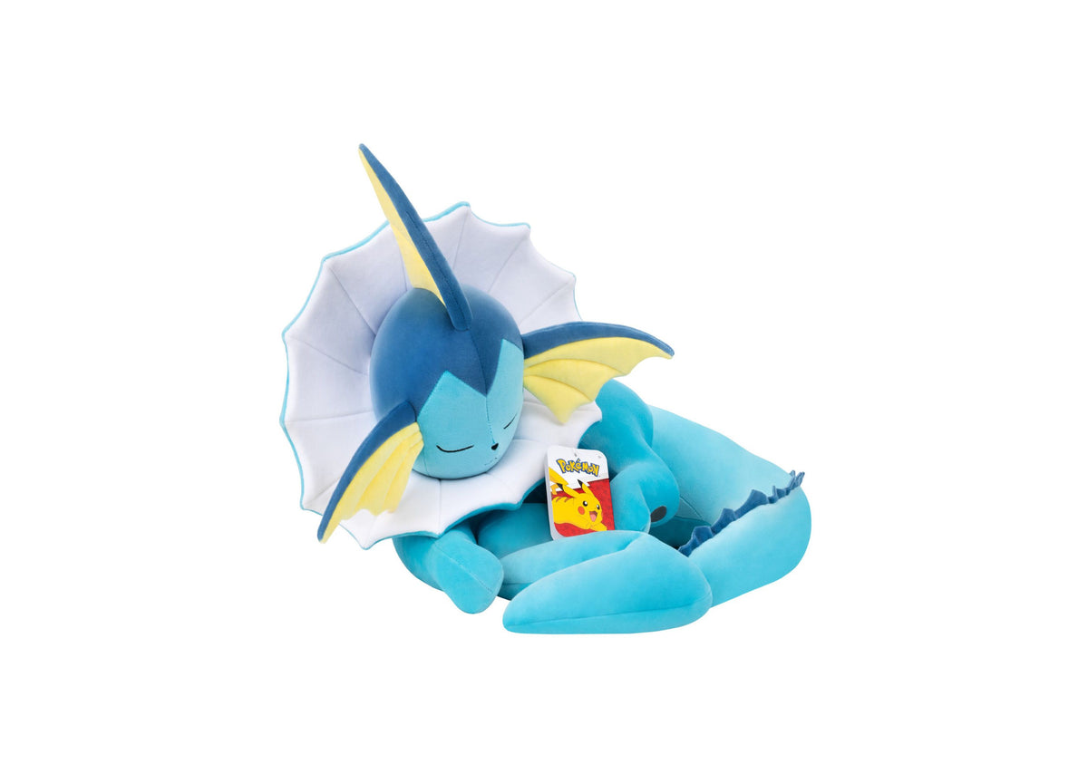 Pokémon Vaporeon 18 Cm Peluche – Dormeur – Officiel – Cadeau Fan Collectionneur