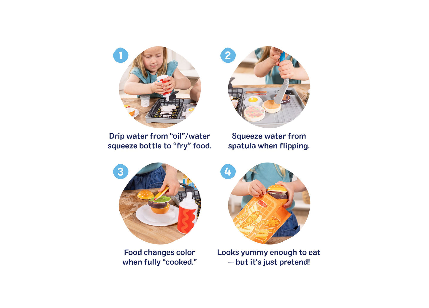 Melissa & Doug Water Wow Flip & Fry Play Set - Colorful Cooking Fun