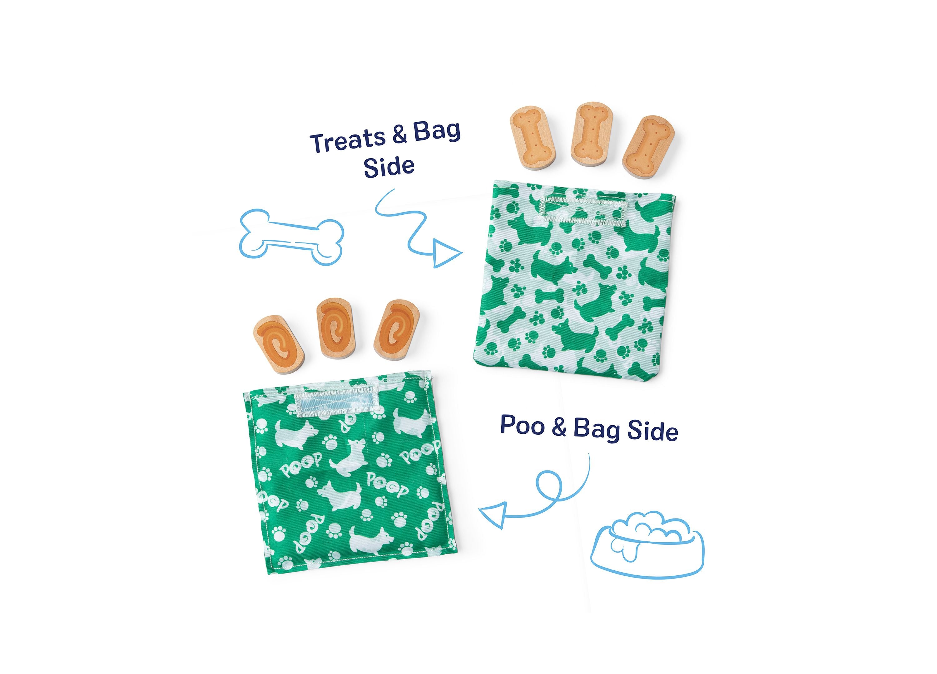Melissa & Doug Pooping Puppy Wooden Pull-Toy With Leash And Treats