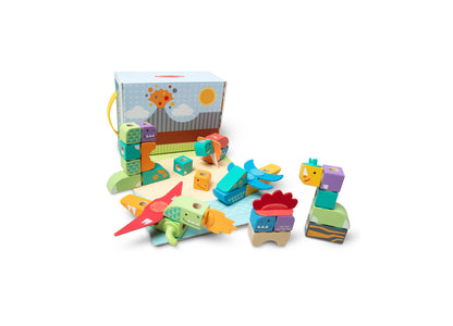 Melissa & Doug Dinosaur Blockables Play Set - 69 Pieces
