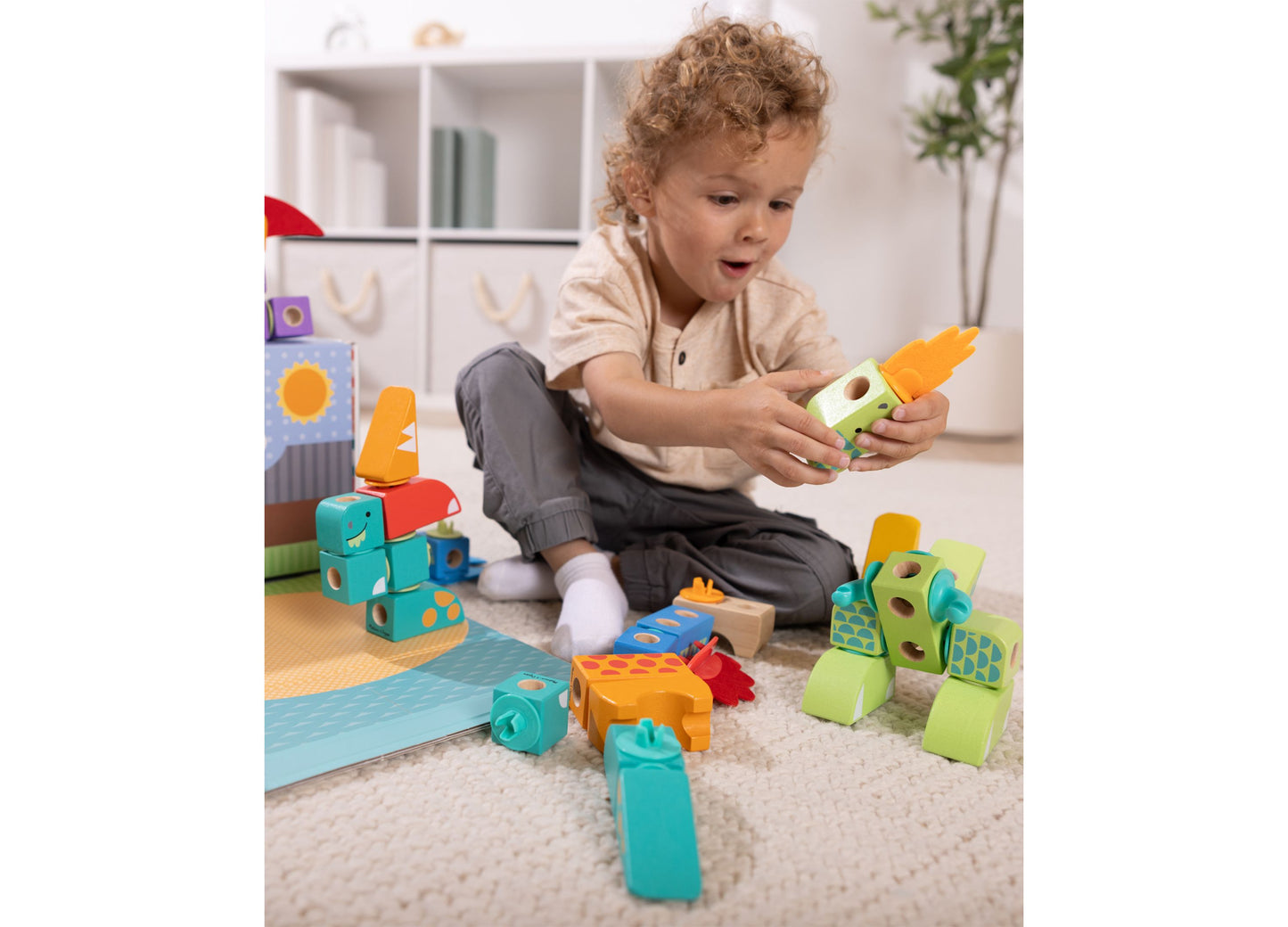 Melissa & Doug Dinosaur Blockables Play Set - 69 Pieces