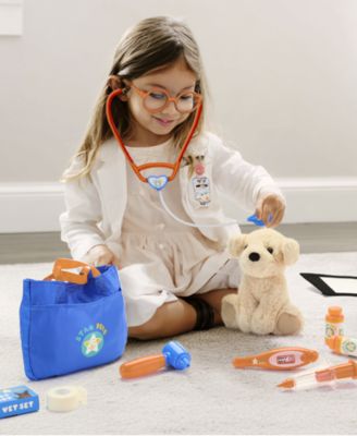Geoffrey's Toy Box Star Pets Vet Care Playset with Plush Pet and Accessories