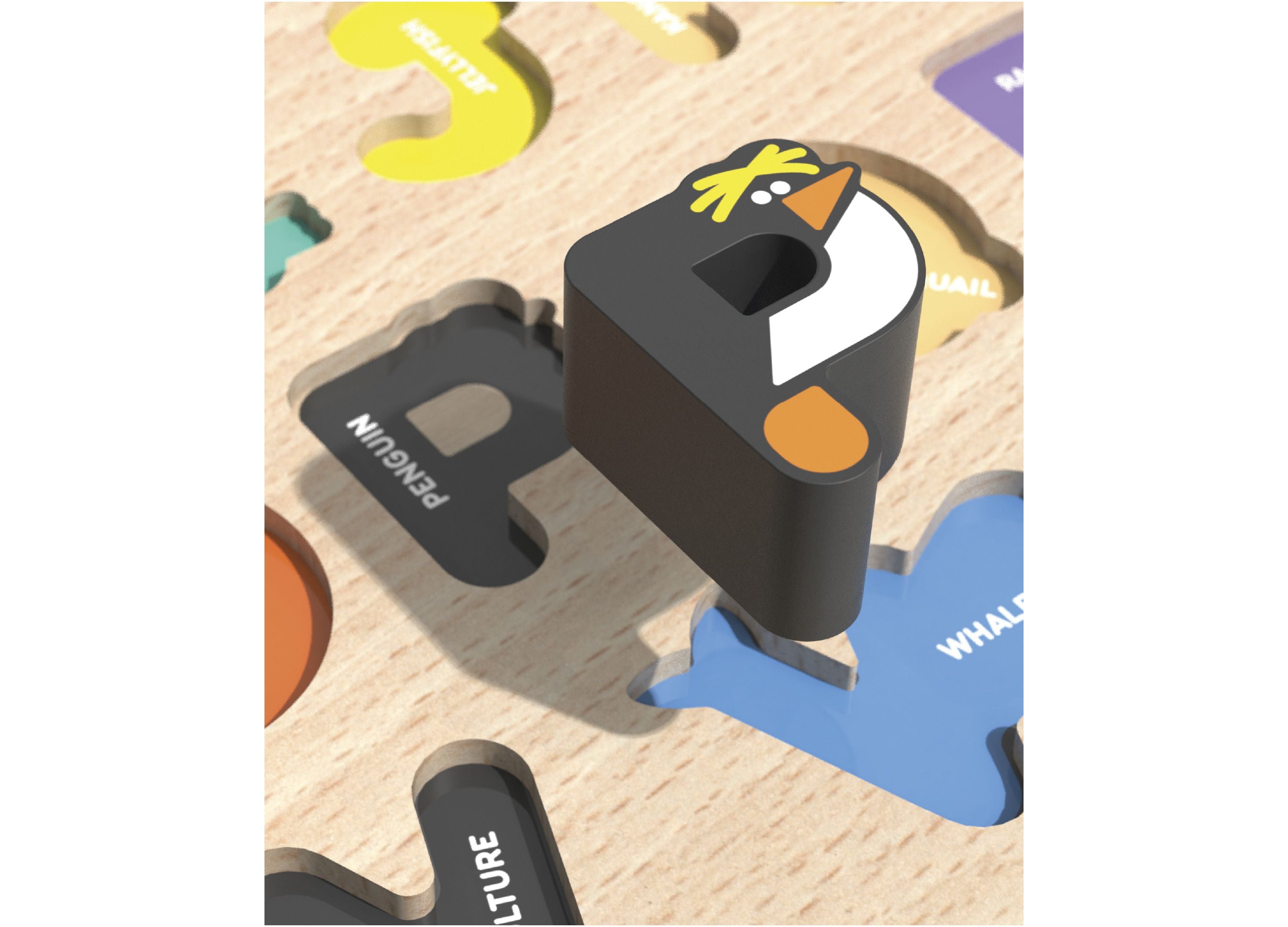 Geoffrey's Toy Box 26-Piece Wooden Alphabet Jungle Puzzle – Toys