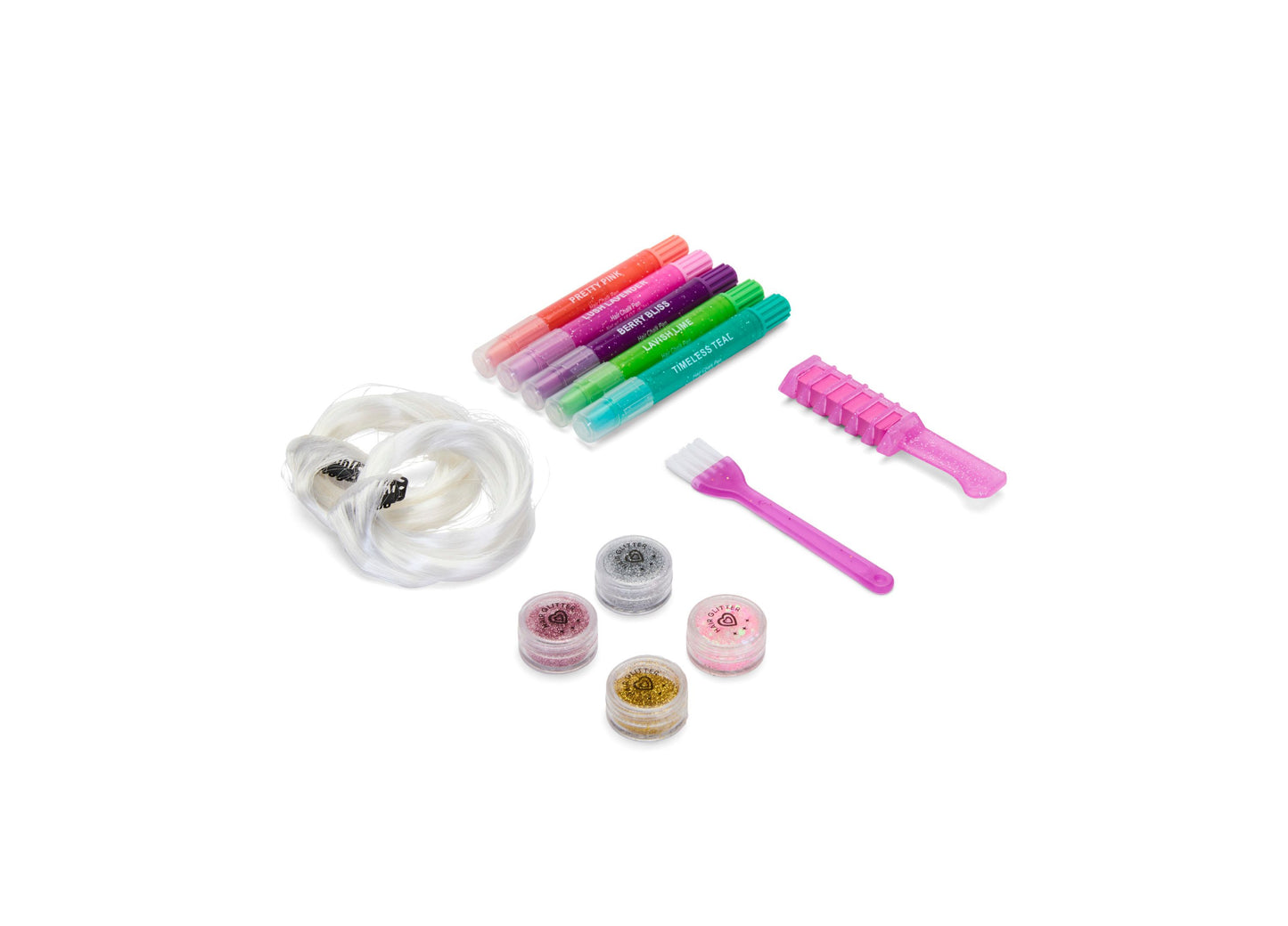 Geoffrey's Toy Box Glam Hair Chalk and Glitter Styling Set