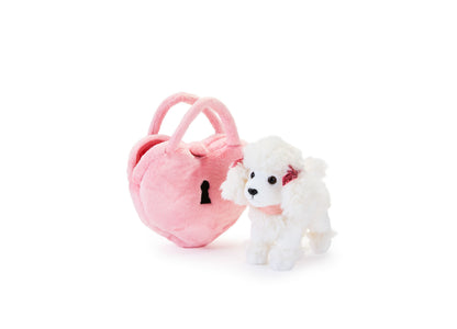 Geoffrey's Toy Box Fancy Pets 6 Inch Plush Poodle with Glitter Purse