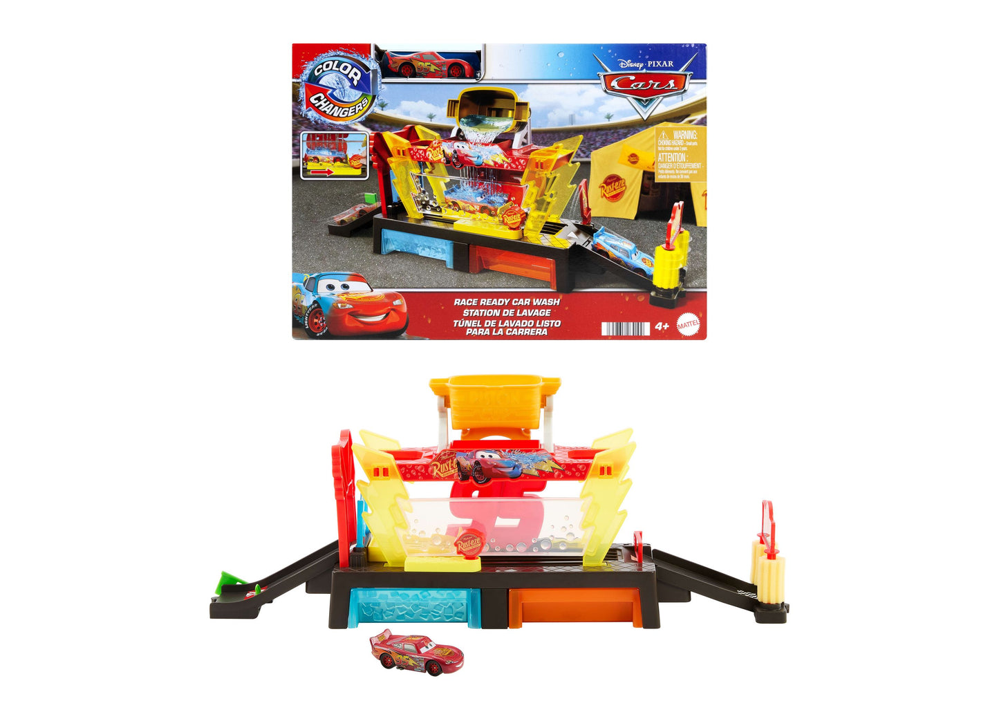 Disney Pixar Cars Color Changers Lightning McQueen Car Wash Playset