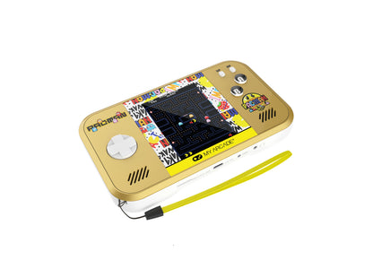 My Arcade Pac-Man Portable Pocket Player Max gaming system in gold with yellow stylus