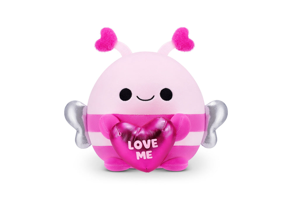 ZURU Snackles Series 2 Valentine 8 Inch Plush Bumblebee with Heart-Shaped Accessory