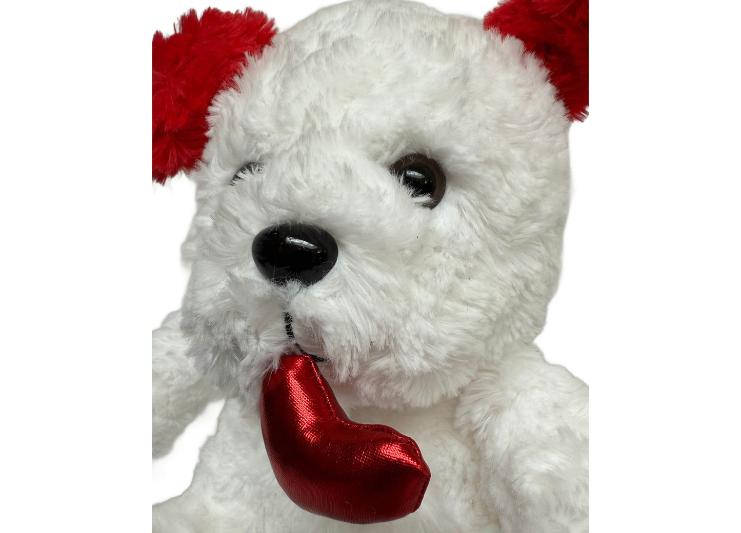 Snuggle Time Wild Hippo Valentine's Day Plush - Cuddly White & Brown