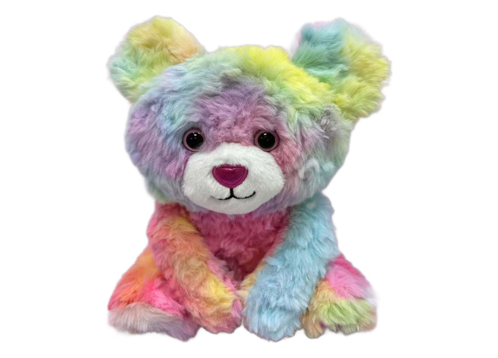 Wild Hippo Tie-Dye Passion Bear 14 Inch Plush - Multicolor
