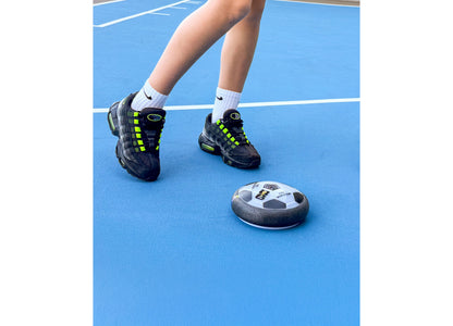 World Tech Toys FIFA World Cup 2026 Hover Soccer Ball in white and black on blue court