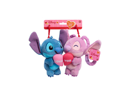 Disney Stitch 8 inch Valentine's Heart Plush & Figure Set