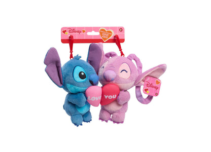 Disney Stitch 8 inch Valentine's Heart Plush & Figure Set