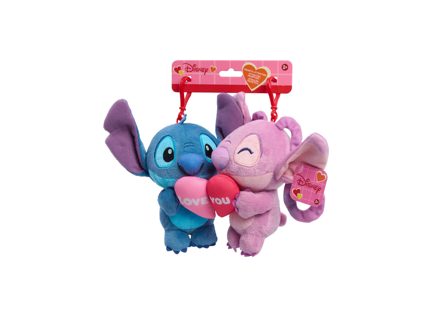 Disney Stitch 8 inch Valentine's Heart Plush & Figure Set