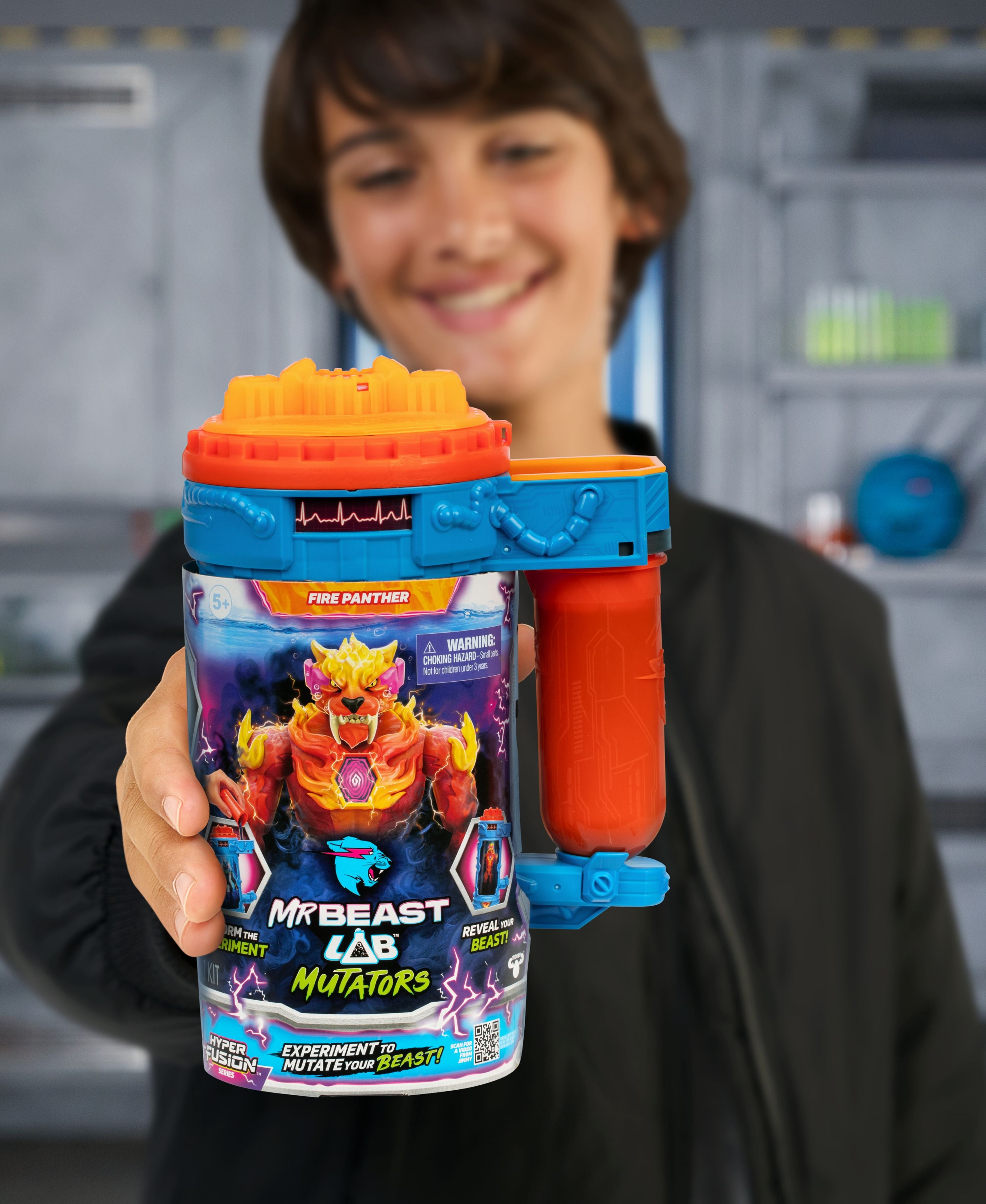 Mr Beast Lab Mutators Hyper Fusion Flame Panther Figure – Toys